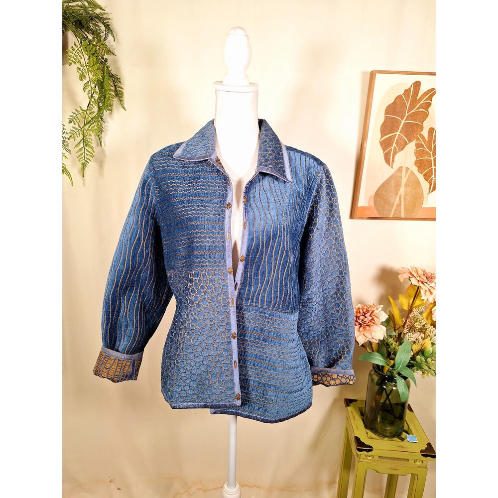 Yak Magik Women's Nepalese Silk Decorated Jacket Size PL